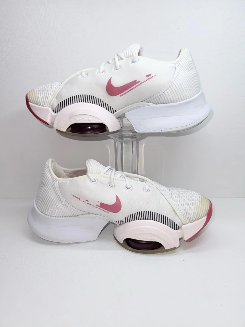 Nike Women’s White and Pink Training Sneakers